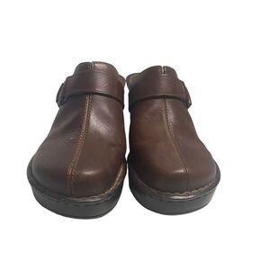 BORN Women’s Leather  Clogs Mules Size 8 Brown Handcrafted Slip Ons SEE DESCRIPT
